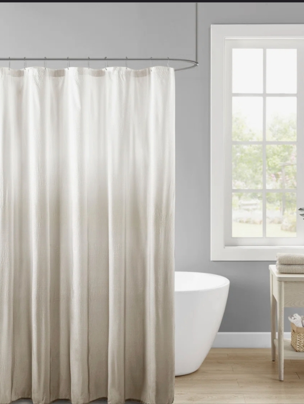 NEW - Madison Ara Ombre Printed Shower Curtain